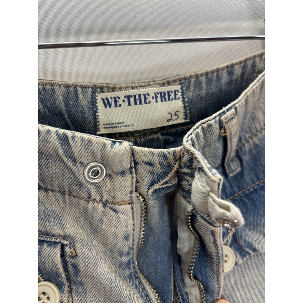We The Free Free People Women's Wide Leg Jeans Size 25 Light Wash - Picture 14 of 16
